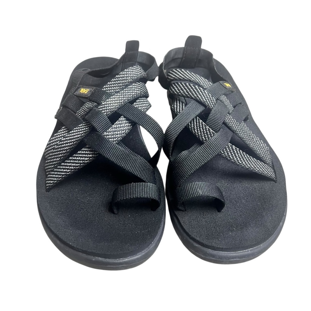 Teva Women's Voya Strappy Flip-Flop HERA BLACK Sandals SZ 8.5 - Picture 2 of 4